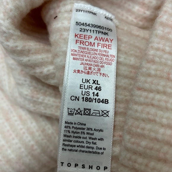 TOPSHOP pink turtleneck sweater - Picture 7 of 7